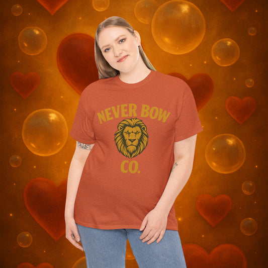 Never Bow Heavy Tee – “Love Is My Religion” | Wear Defiance, Not Fashion. Built for warriors, lovers, and truth-tellers. Every stitch declares rebellion, every wear is a sermon. Stand unshaken.