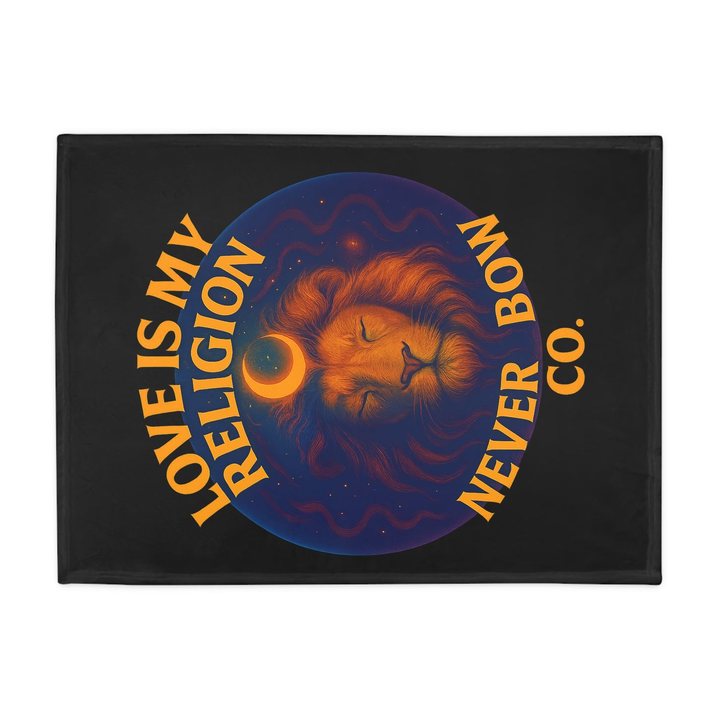 Never Bow Co. "Love Is My Religion" - Spiritual Love Plush Fleece Blanket, Cozy Home Decor, Gift for Animal Lovers, Meditation Blanket, Inspirational Throw