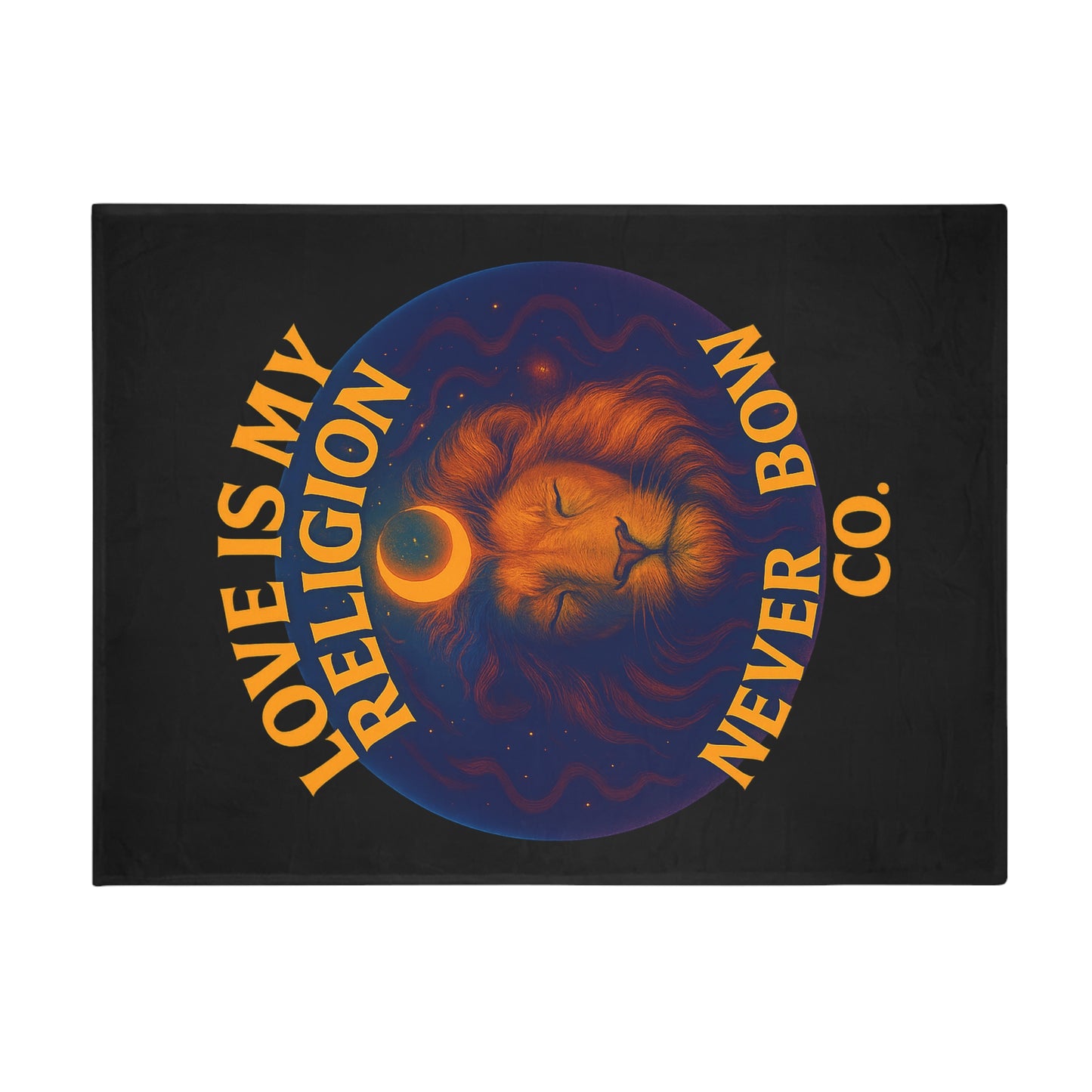 Never Bow Co. "Love Is My Religion" - Spiritual Love Plush Fleece Blanket, Cozy Home Decor, Gift for Animal Lovers, Meditation Blanket, Inspirational Throw