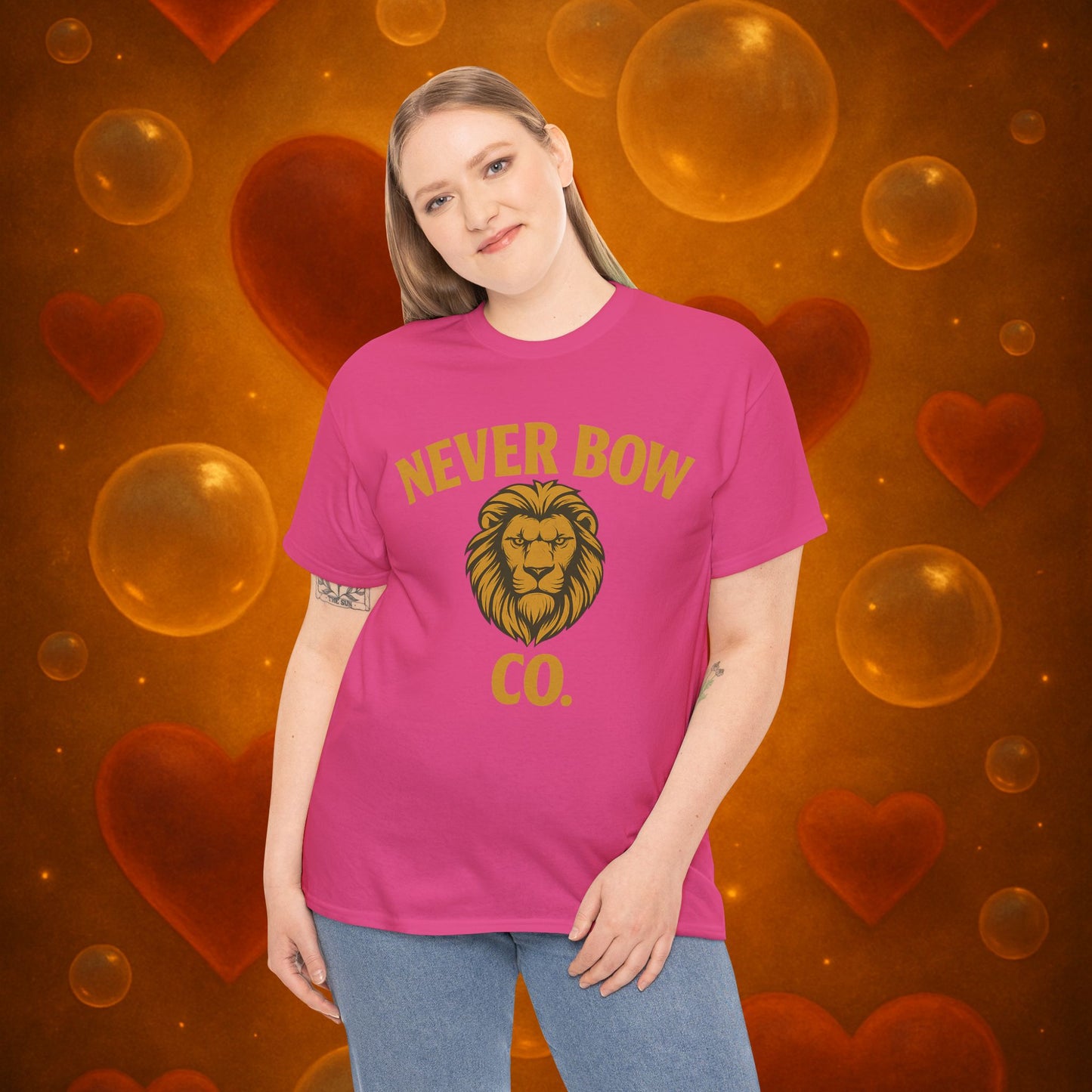 Never Bow Heavy Tee – “Love Is My Religion” | Wear Defiance, Not Fashion. Built for warriors, lovers, and truth-tellers. Every stitch declares rebellion, every wear is a sermon. Stand unshaken.